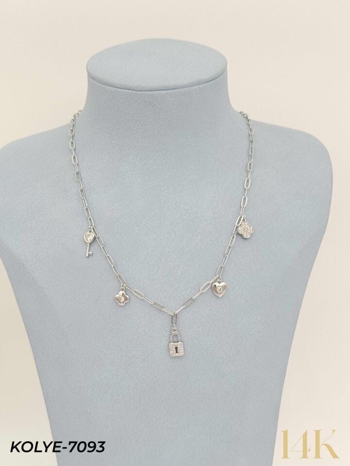 14K Charmlı Kolye 45cm // KOLYE-7093