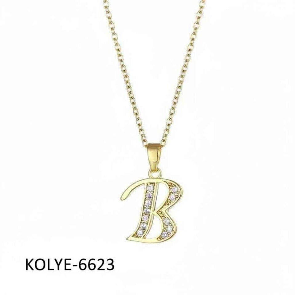 Çelik Harf Kolye 45cm // KOLYE-6623