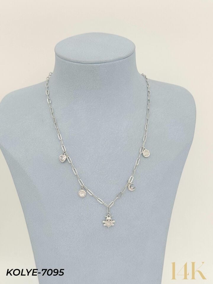 14K Charmlı Kolye 45cm // KOLYE-7095
