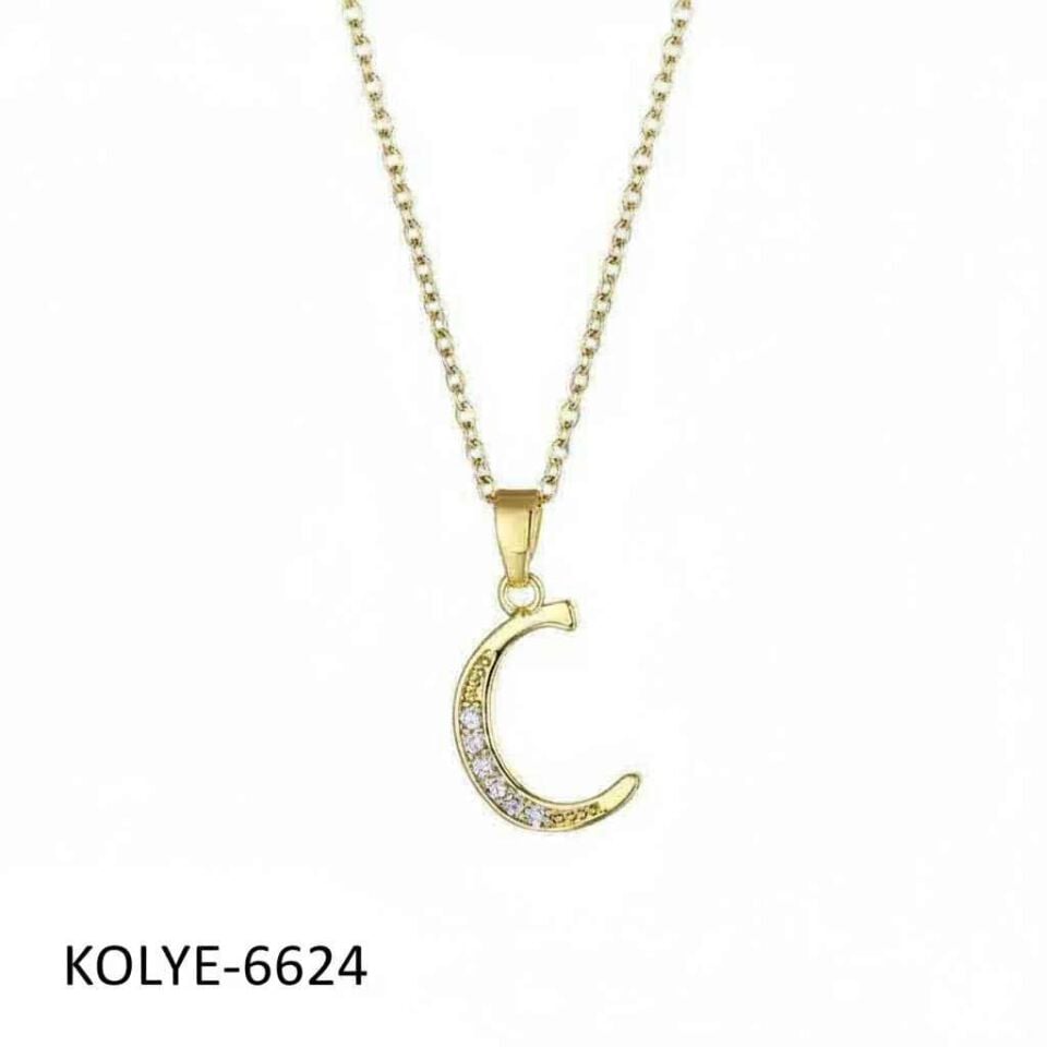 Çelik Harf Kolye 45cm // KOLYE-6624