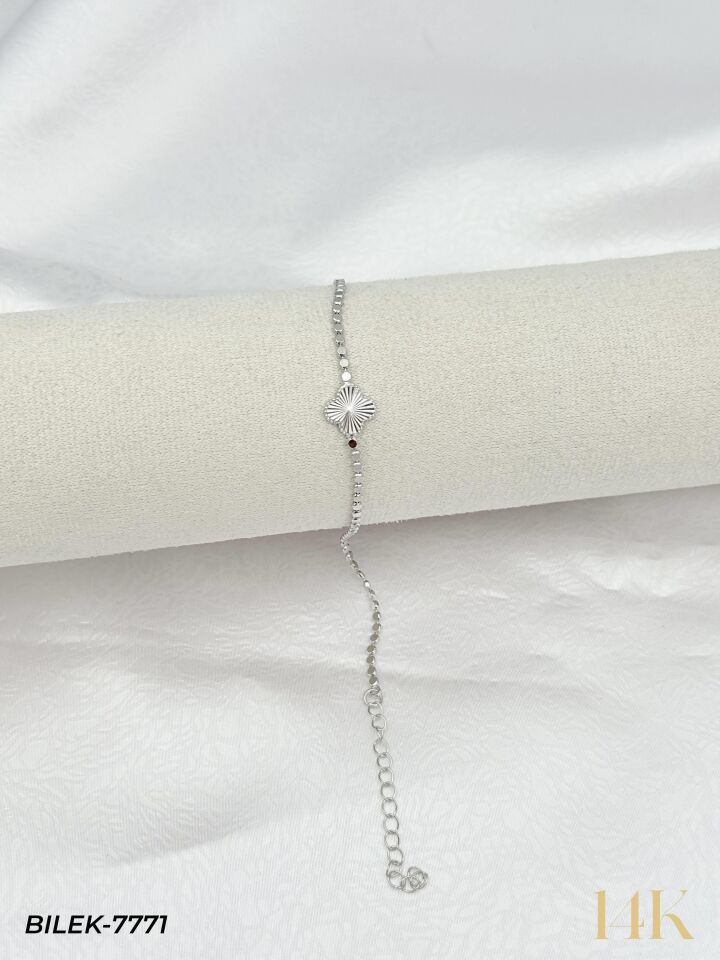 14K Motifli Ezme Zincir Bileklik // BILEK-7771