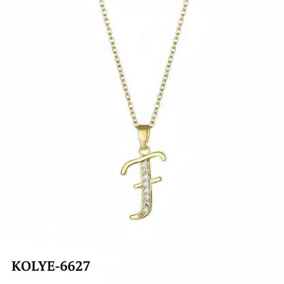 Çelik Harf Kolye 45cm // KOLYE-6627