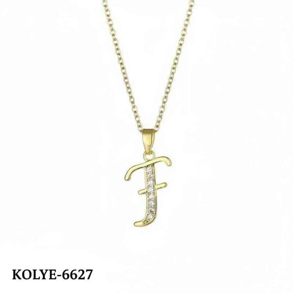 Çelik Harf Kolye 45cm // KOLYE-6627