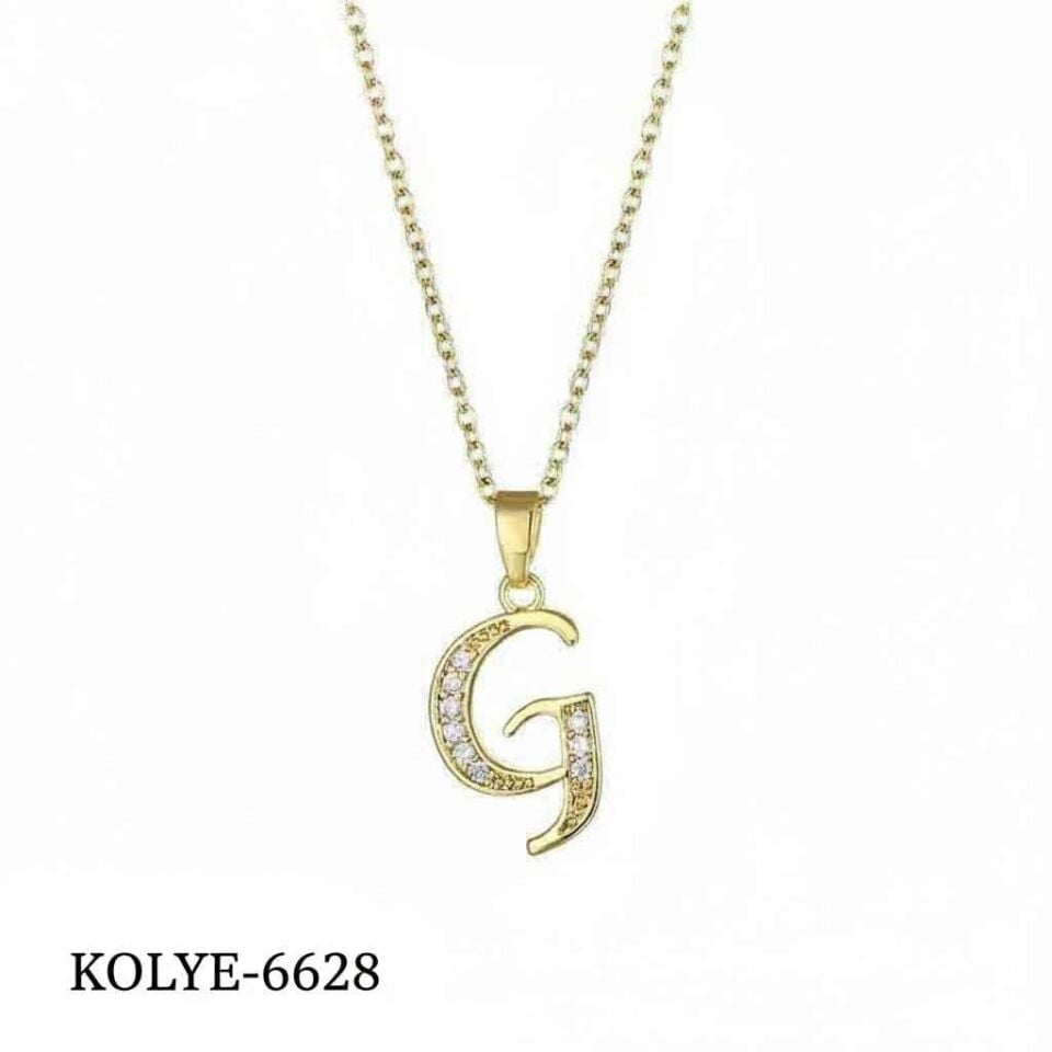 Çelik Harf Kolye 45cm // KOLYE-6628