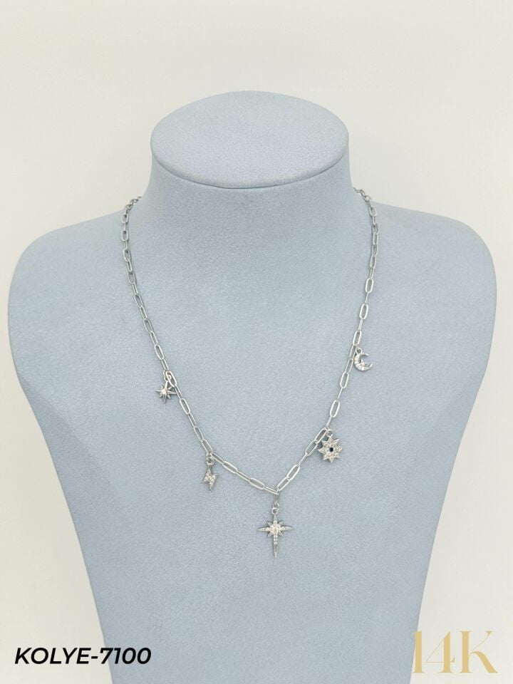 14K Charmlı Kolye 45cm // KOLYE-7100