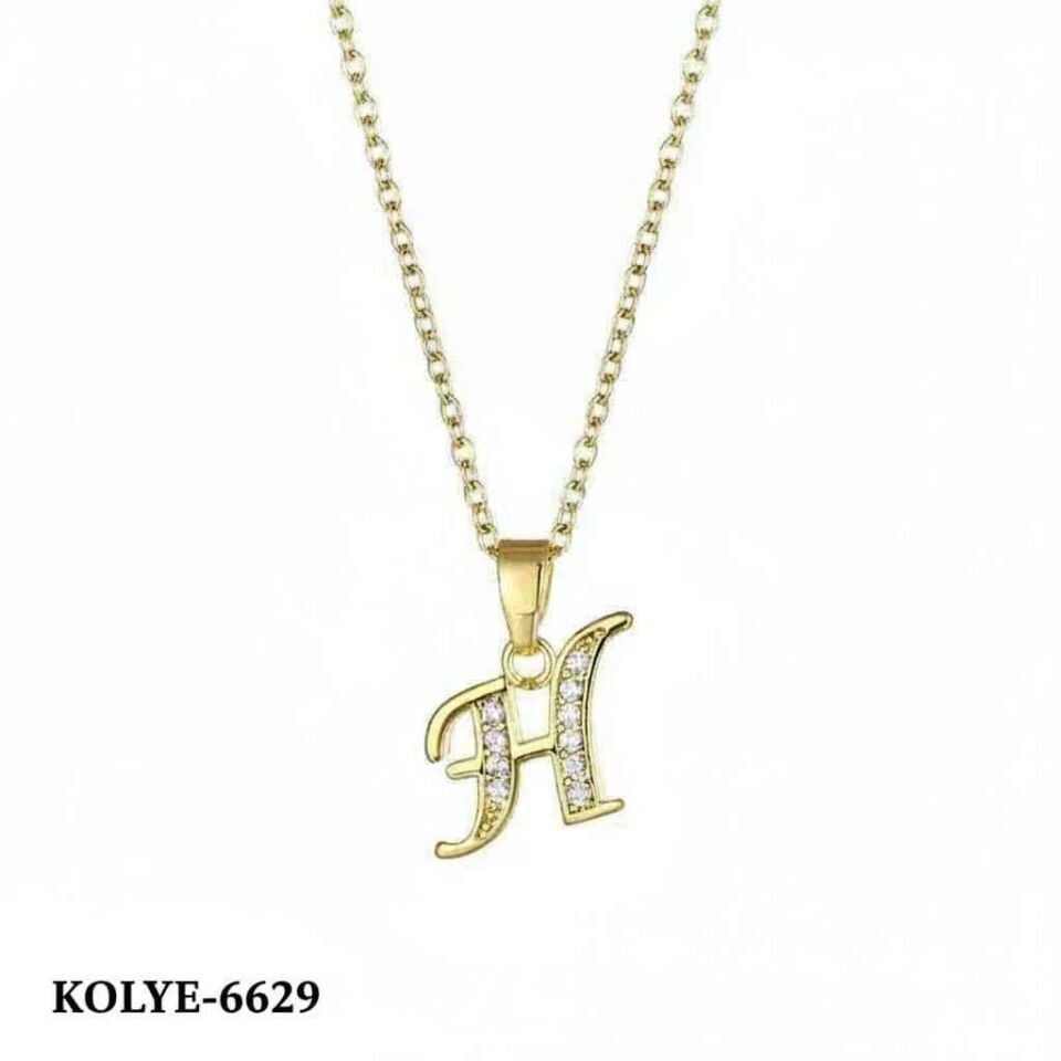 Çelik Harf Kolye 45cm // KOLYE-6629