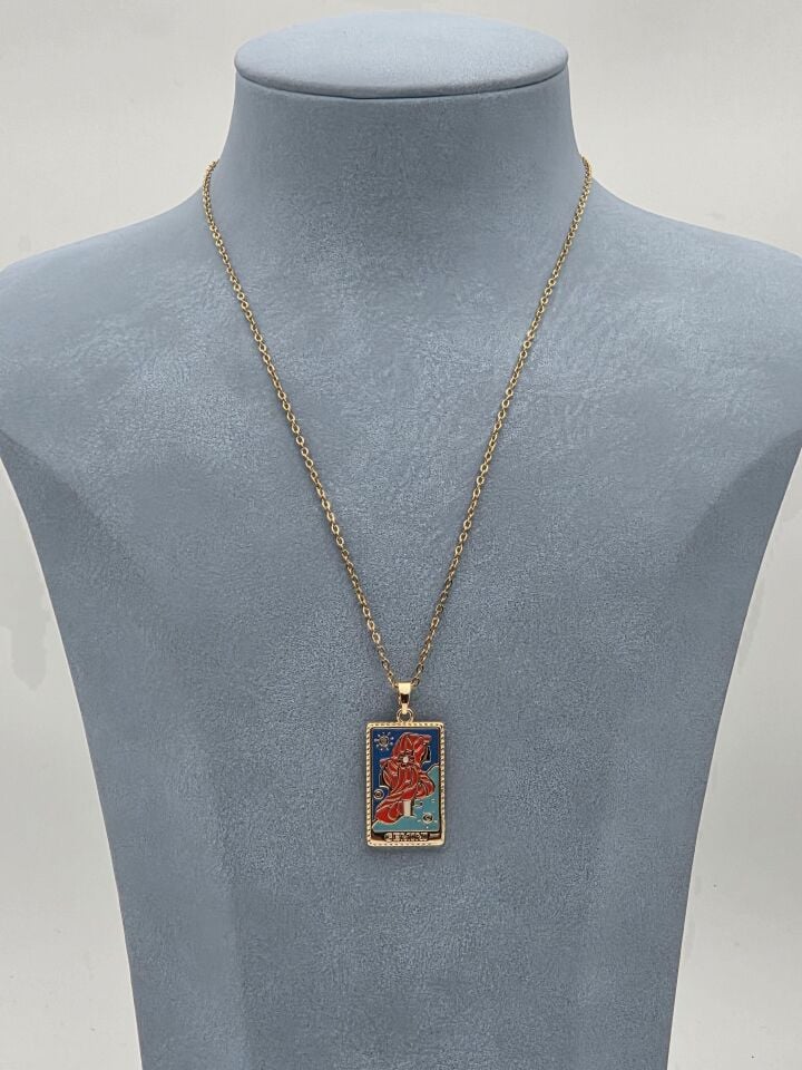 Çelik Tarot Kolye 45cm // KOLYE-6020