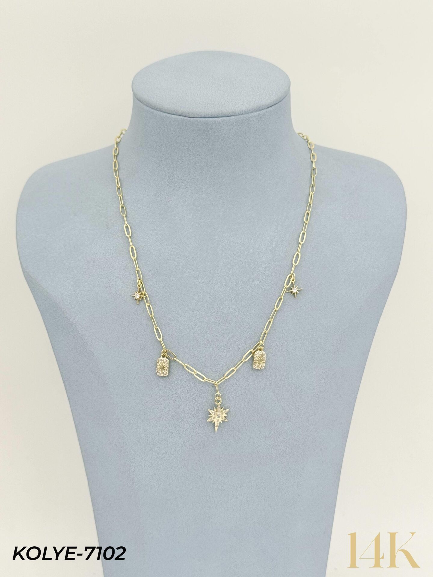 14K Charmlı Kolye 45cm // KOLYE-7102