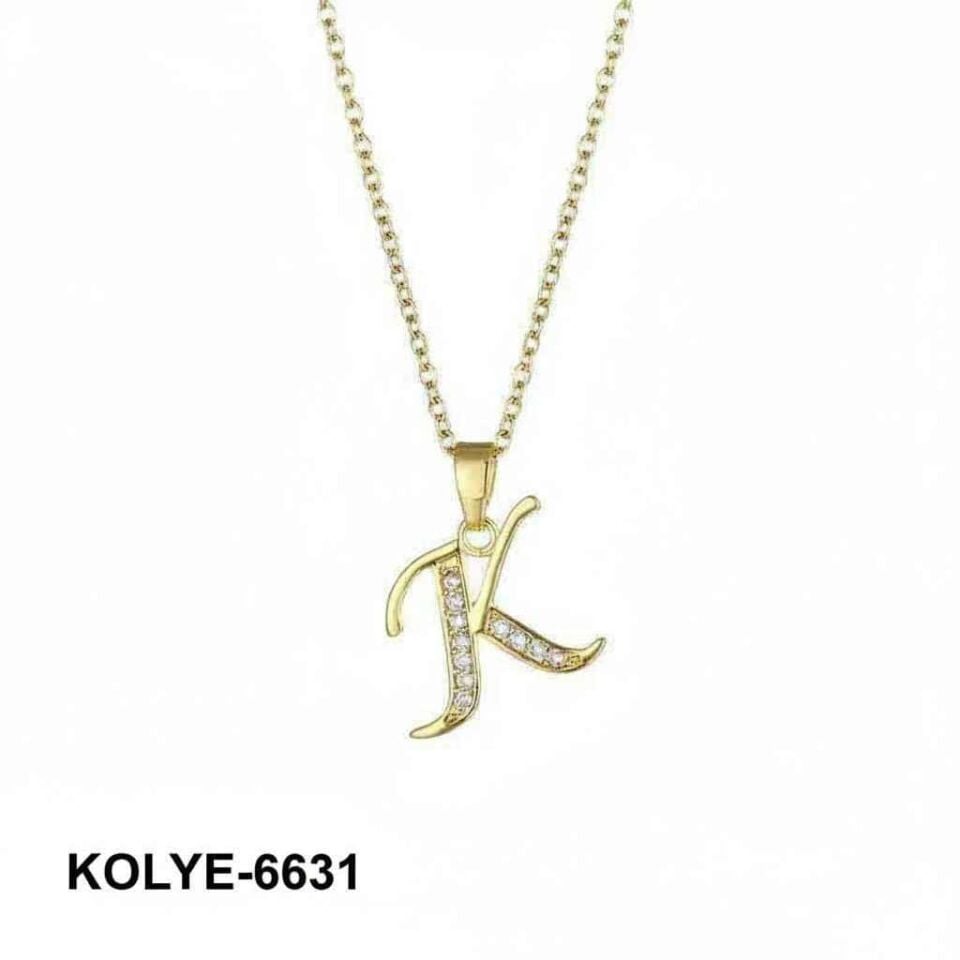 Çelik Harf Kolye 45cm // KOLYE-6631