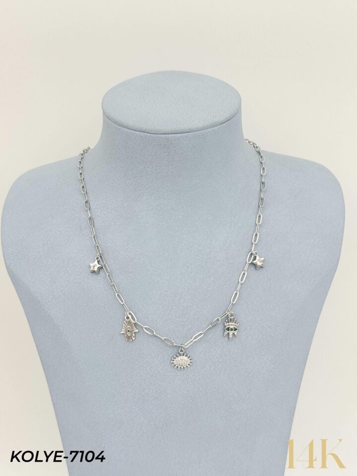 14K Charmlı Kolye 45cm // KOLYE-7104