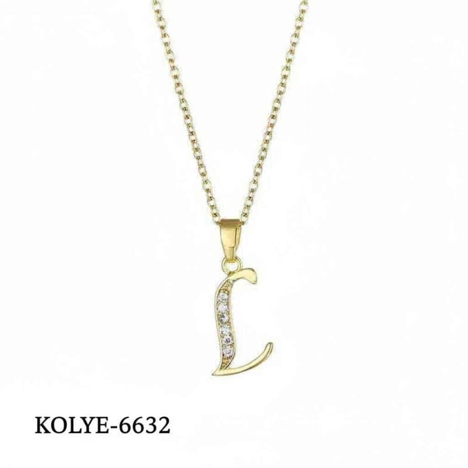 Çelik Harf Kolye 45cm // KOLYE-6632