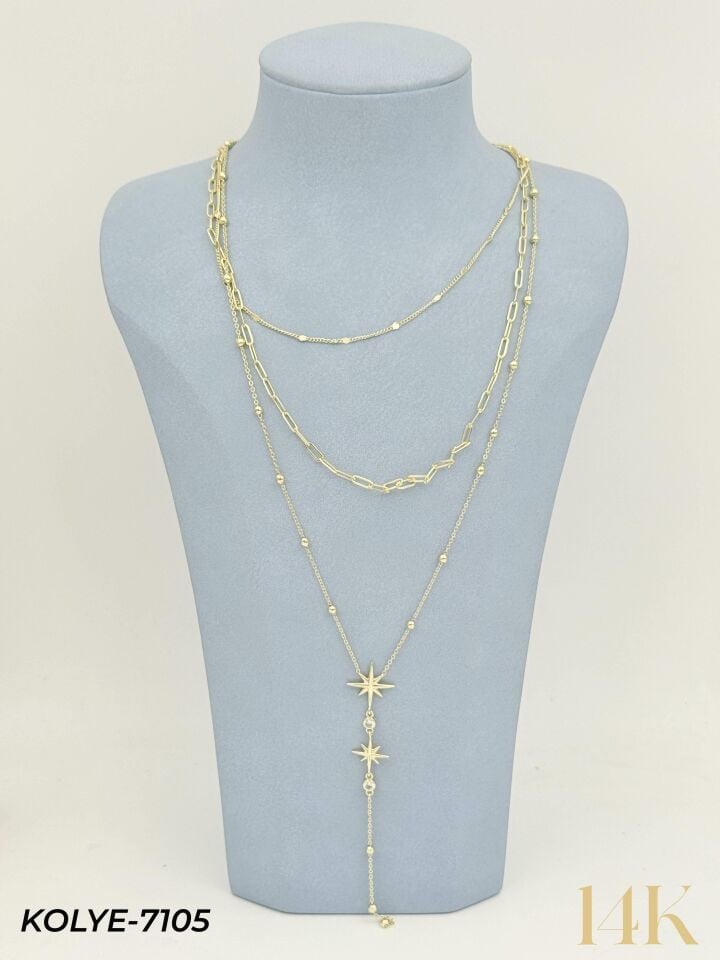 14K Çoklu Kolye // KOLYE-7105