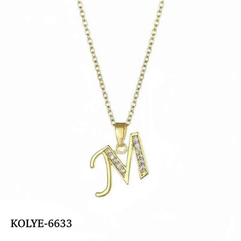 Çelik Harf Kolye 45cm // KOLYE-6633
