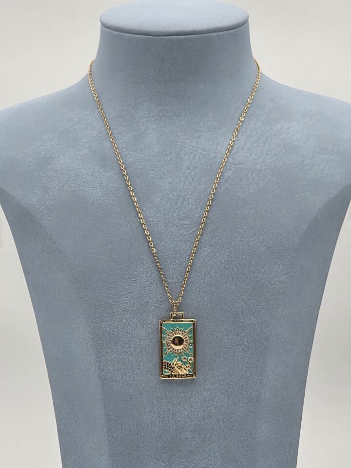 Çelik Tarot Kolye 45cm // KOLYE-6023