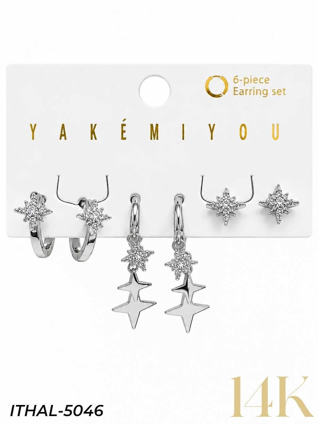 YAKEMIYOU 6'LI Set Küpe // ITHAL-5046