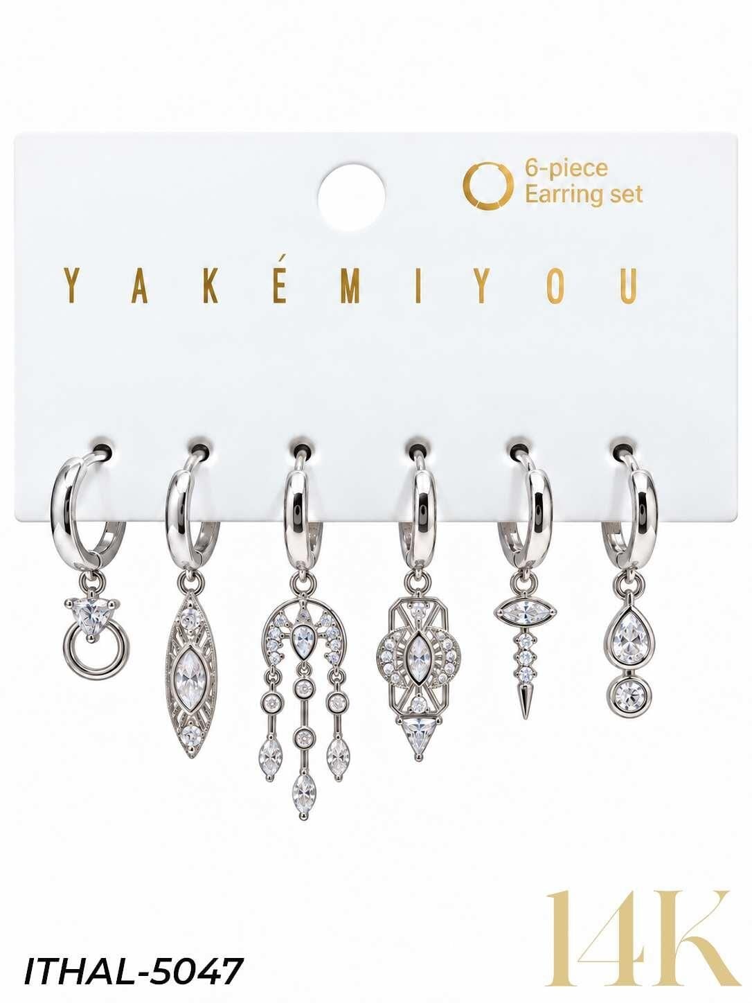 YAKEMIYOU 6'LI Set Küpe // ITHAL-5047