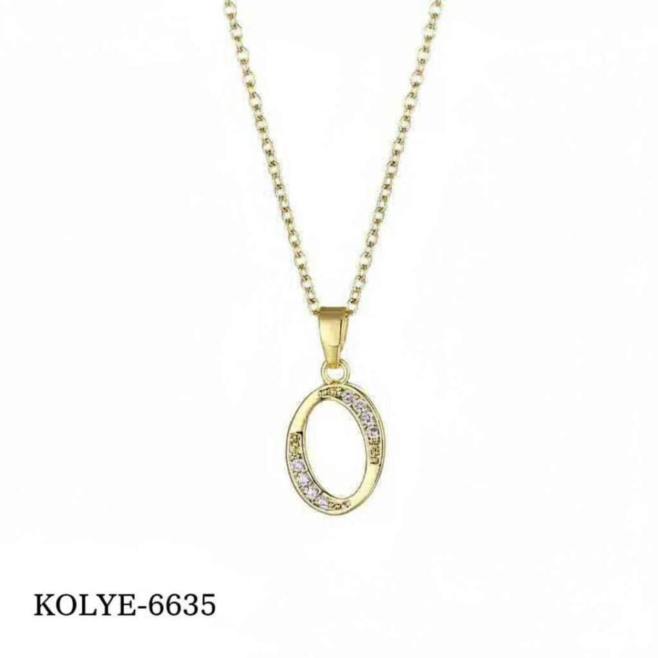 Çelik Harf Kolye 45cm // KOLYE-6635