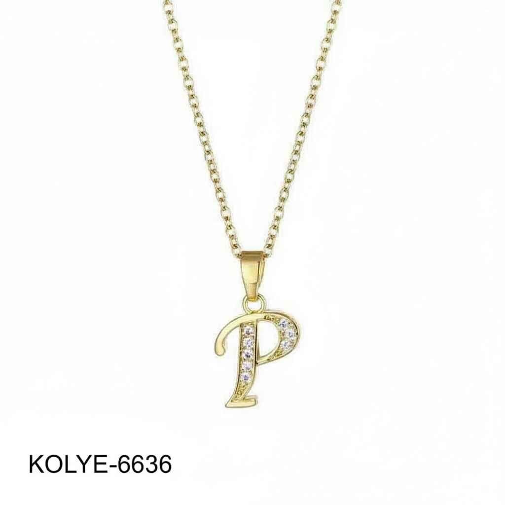 Çelik Harf Kolye 45cm // KOLYE-6636