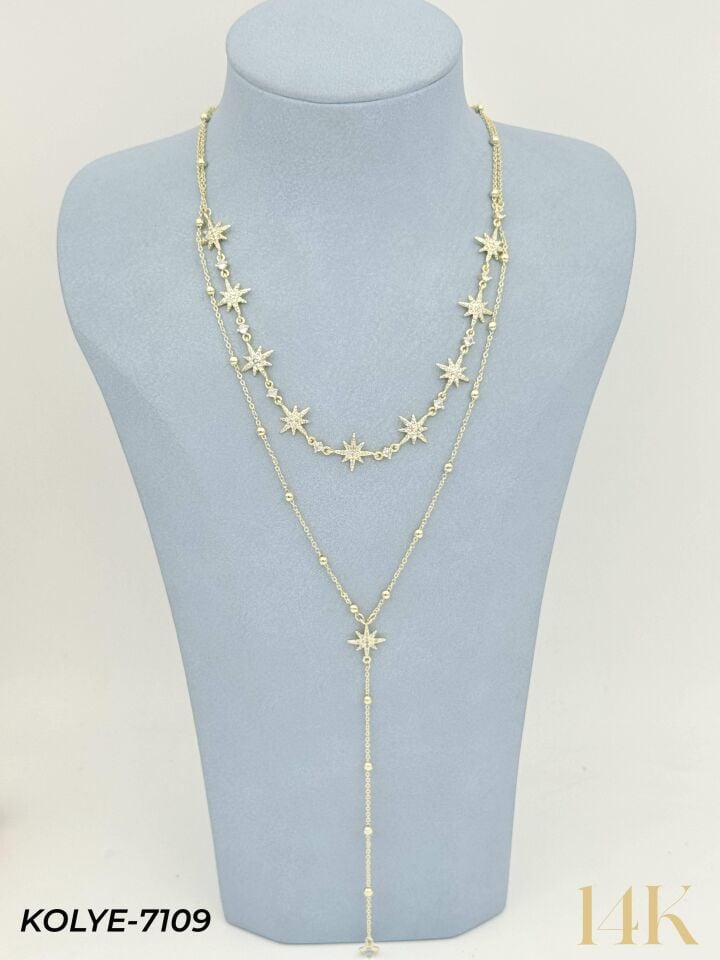 14K Çoklu Kolye // KOLYE-7109