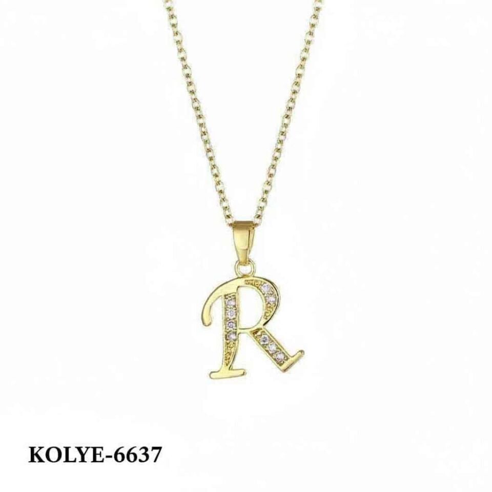 Çelik Harf Kolye 45cm // KOLYE-6637