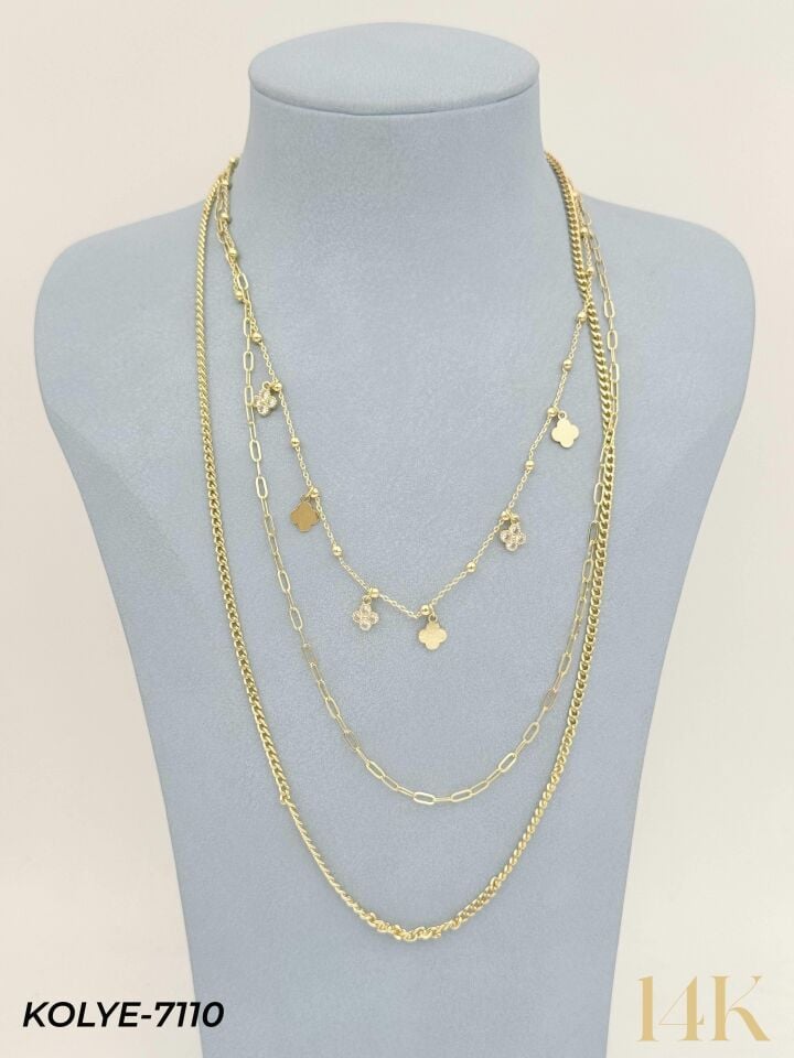 14K Çoklu Kolye // KOLYE-7110