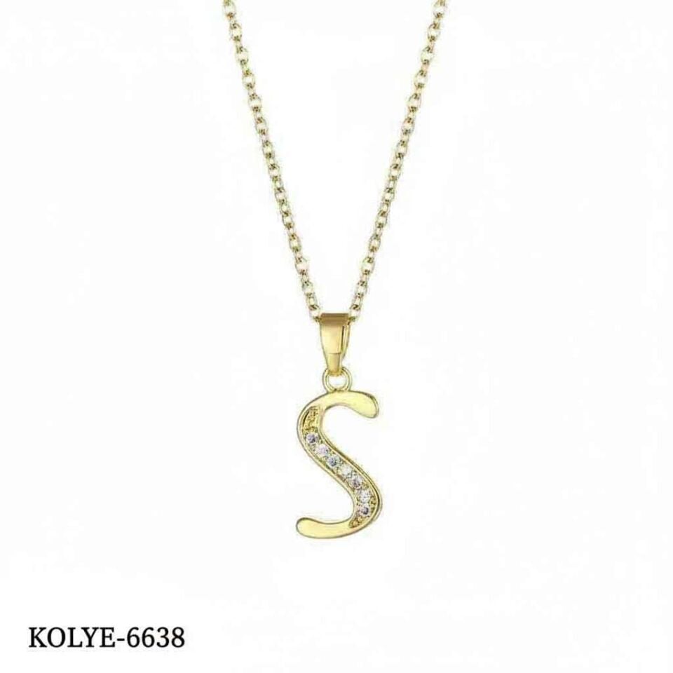 Çelik Harf Kolye 45cm // KOLYE-6638