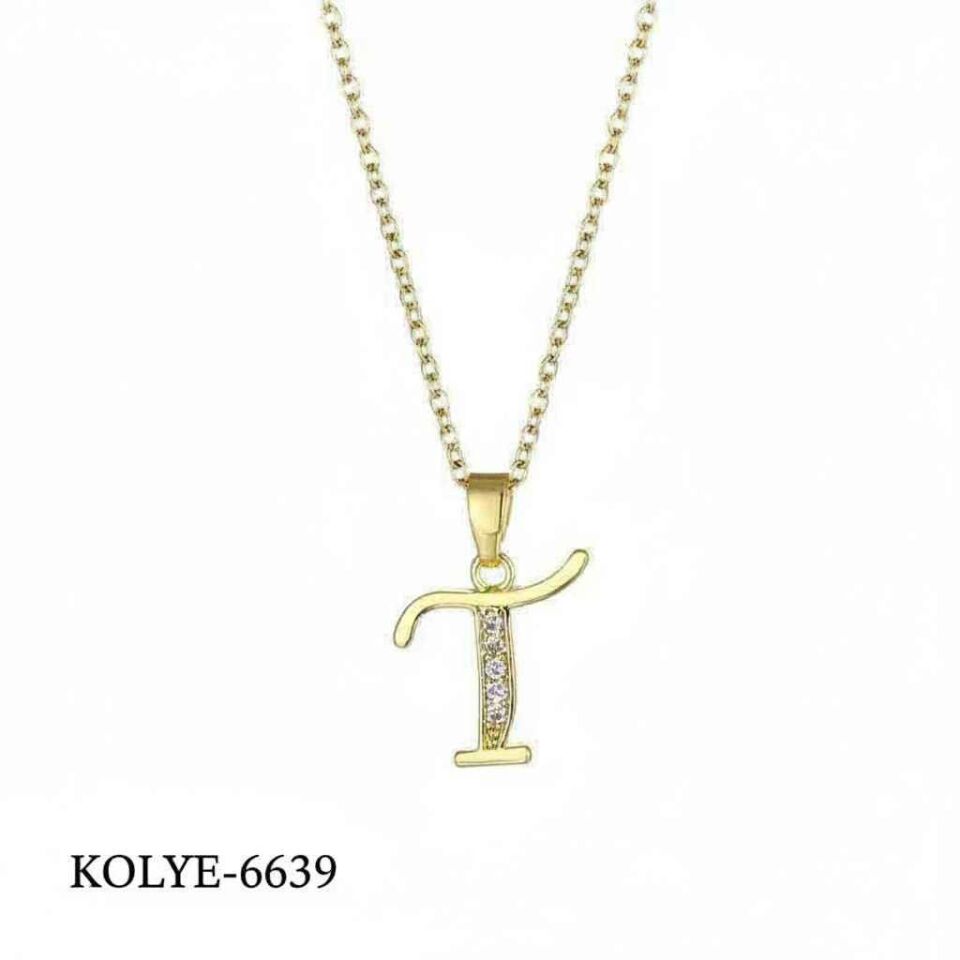 Çelik Harf Kolye 45cm // KOLYE-6639