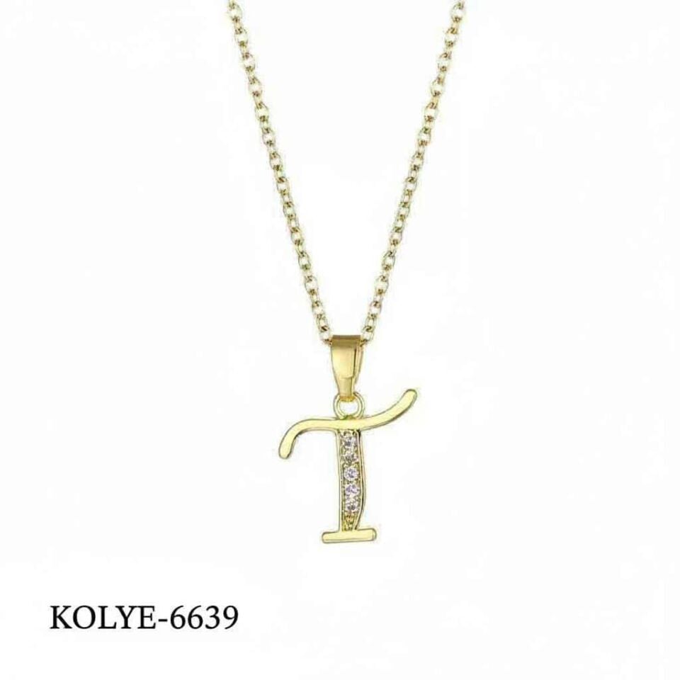 Çelik Harf Kolye 45cm // KOLYE-6639