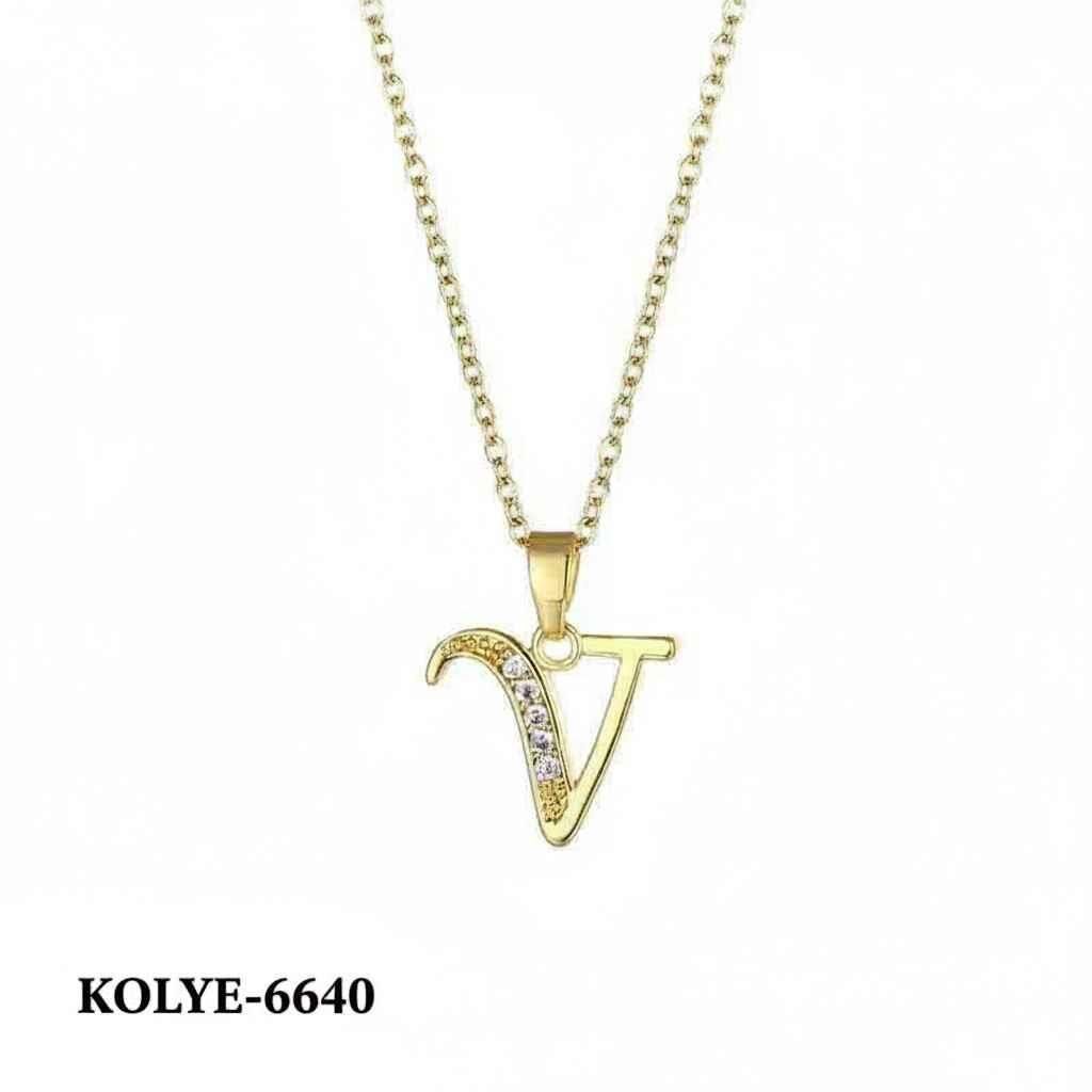 Çelik Harf Kolye 45cm // KOLYE-6640