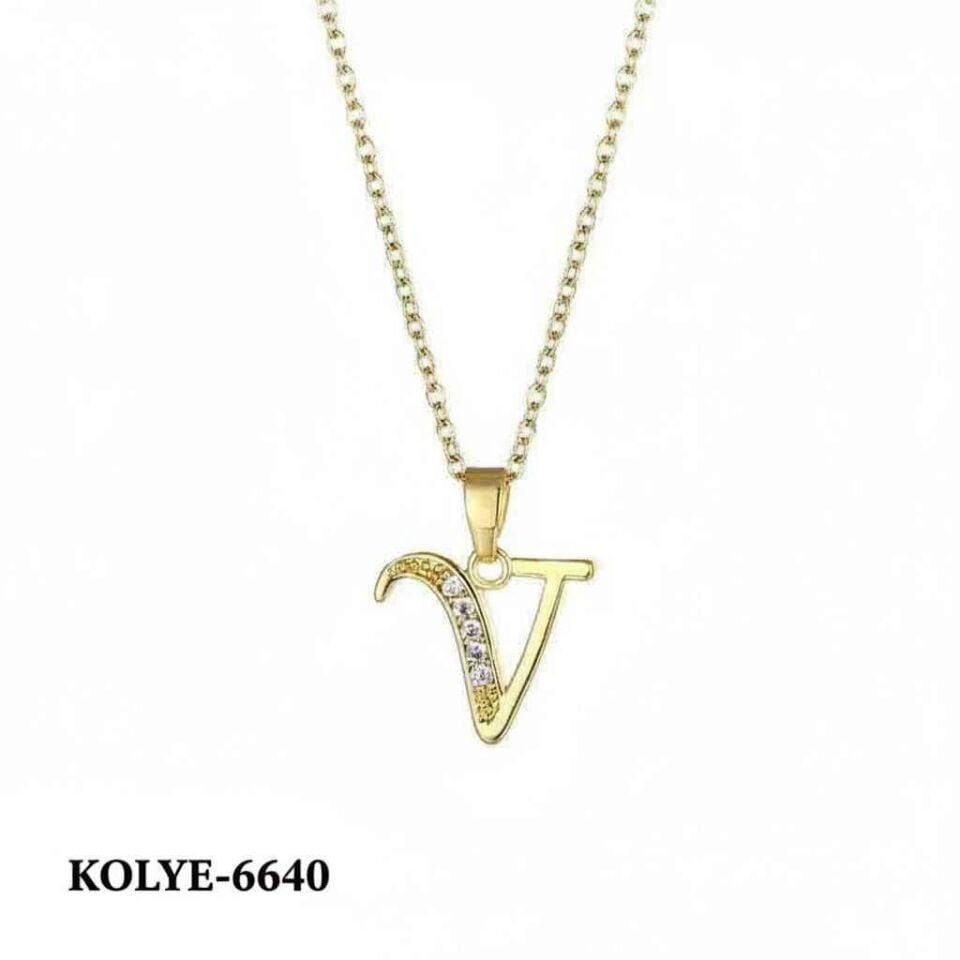Çelik Harf Kolye 45cm // KOLYE-6640