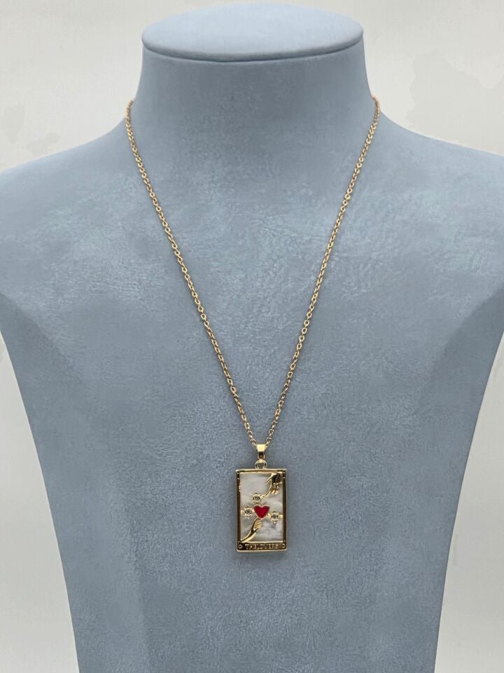 Çelik Tarot Kolye 45cm // KOLYE-6031