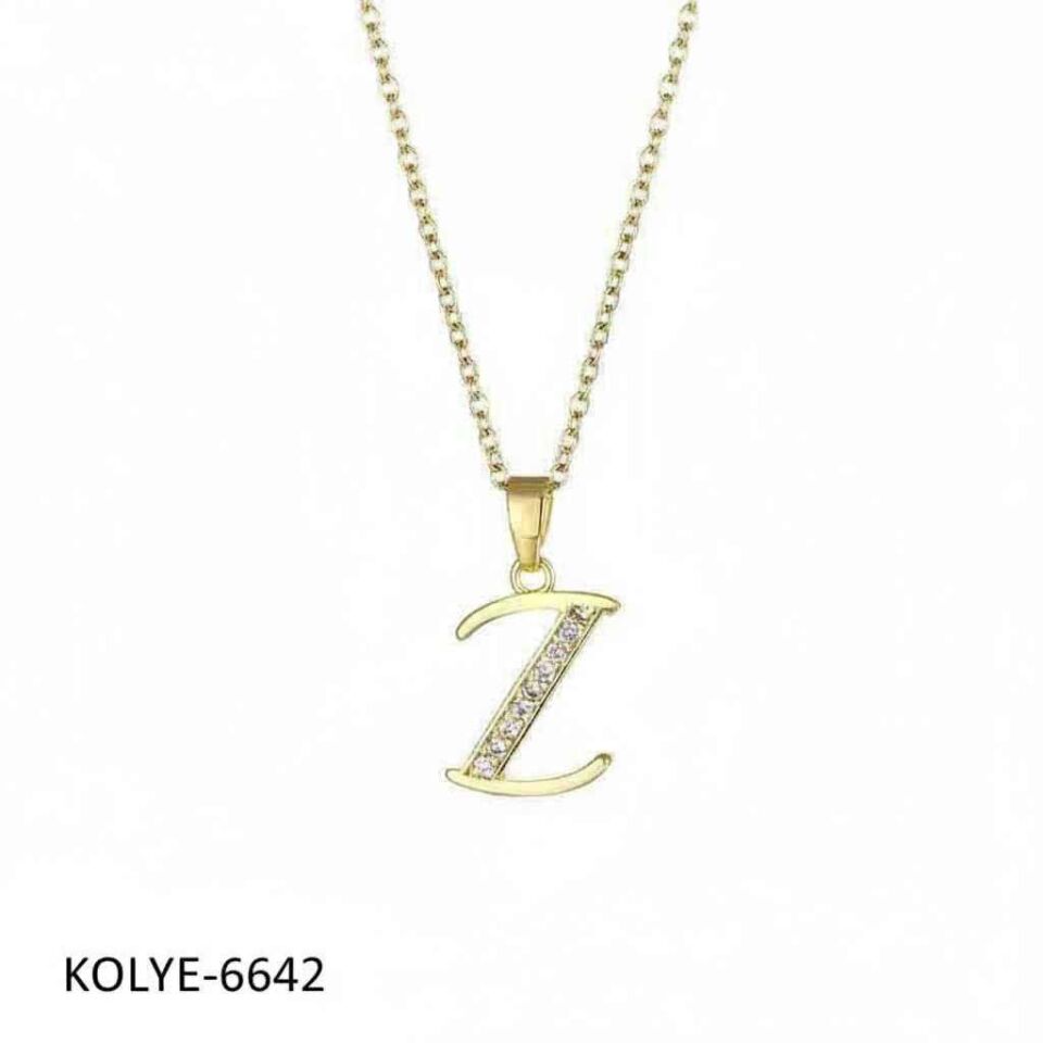 Çelik Harf Kolye 45cm // KOLYE-6642