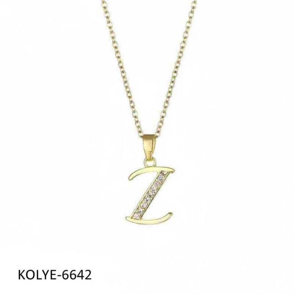 Çelik Harf Kolye 45cm // KOLYE-6642