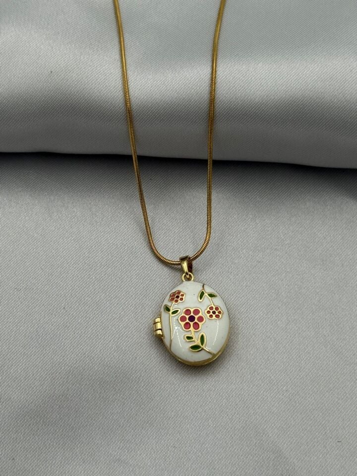 Çelik Kapaklı Kolye 45cm // KOLYE-5068