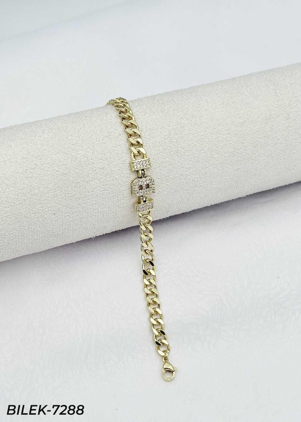 14K Kuyumcu Model Harf Bileklik // BILEK-7288