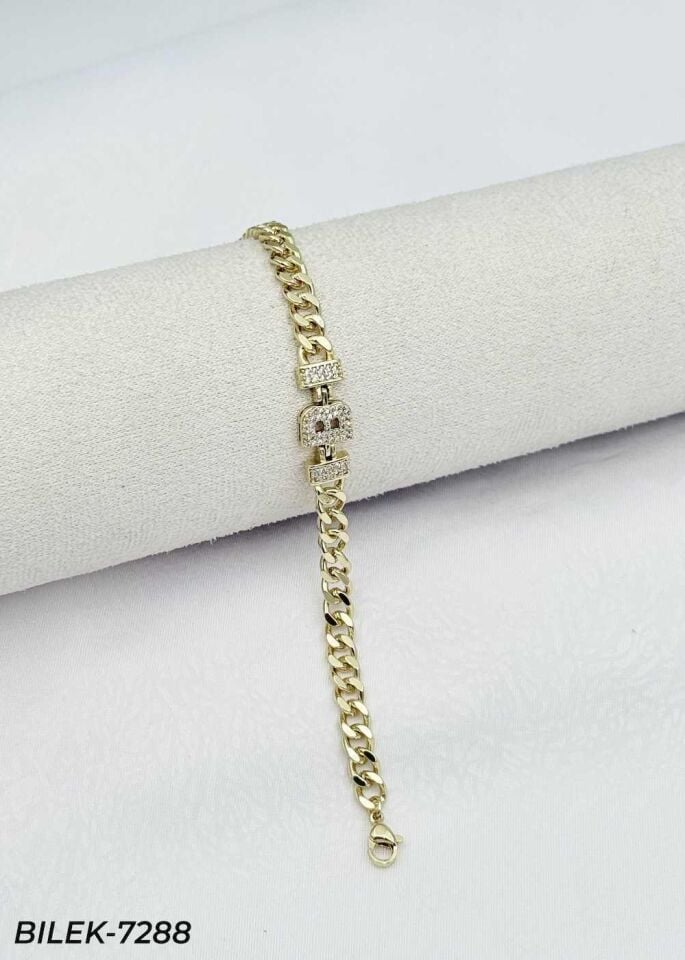 14K Kuyumcu Model Harf Bileklik // BILEK-7288