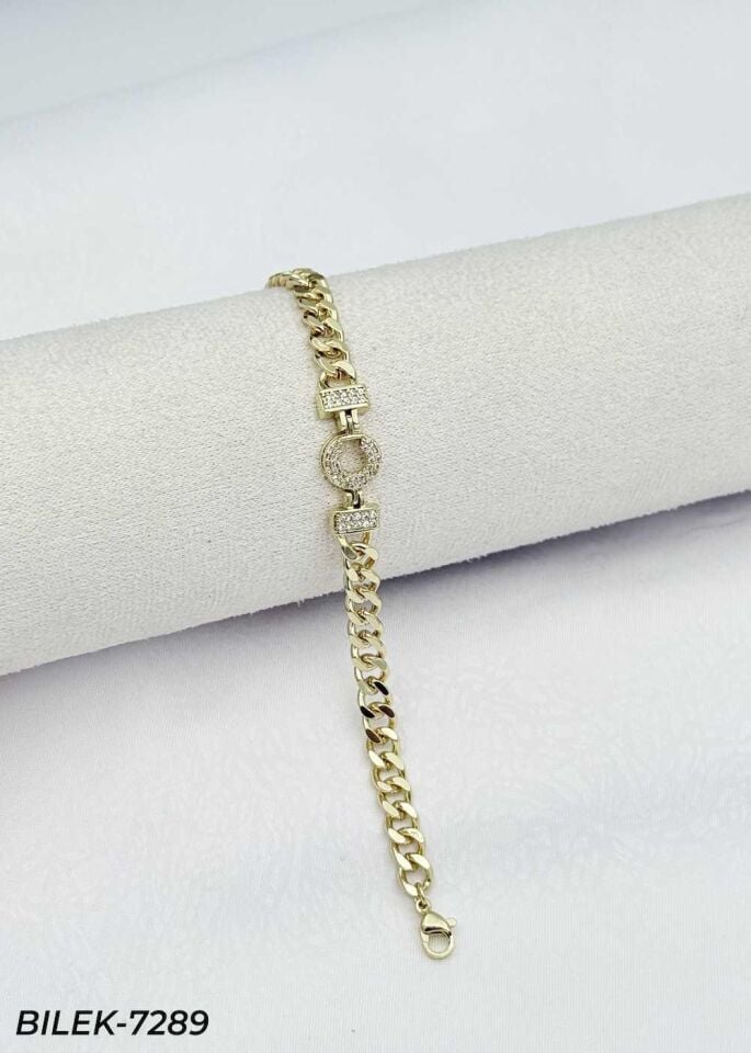14K Kuyumcu Model Harf Bileklik // BILEK-7289
