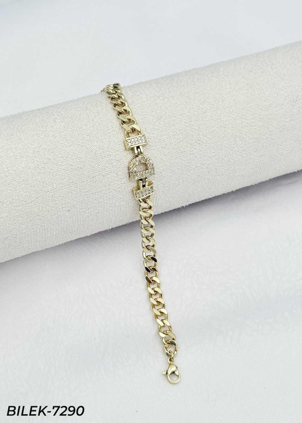 14K Kuyumcu Model Harf Bileklik // BILEK-7290