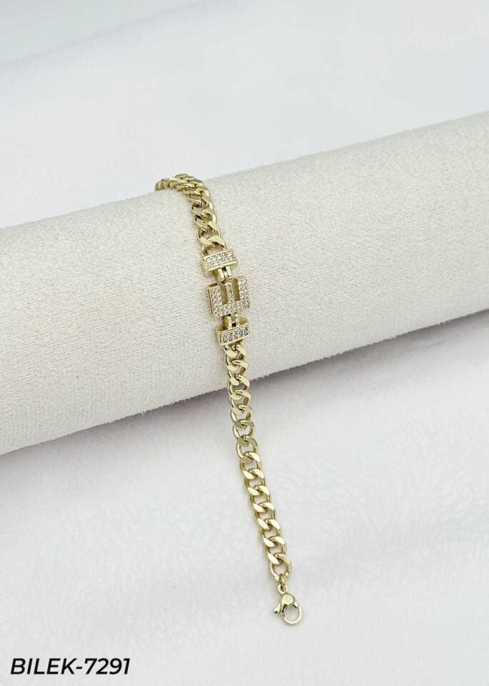 14K Kuyumcu Model Harf Bileklik // BILEK-7291