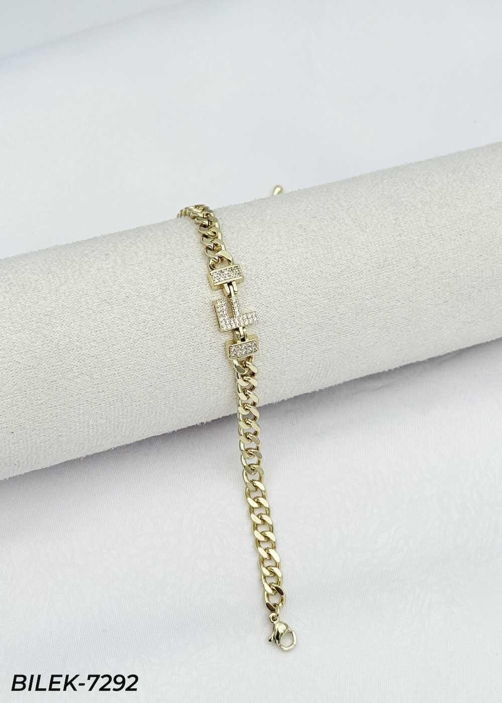 14K Kuyumcu Model Harf Bileklik // BILEK-7292