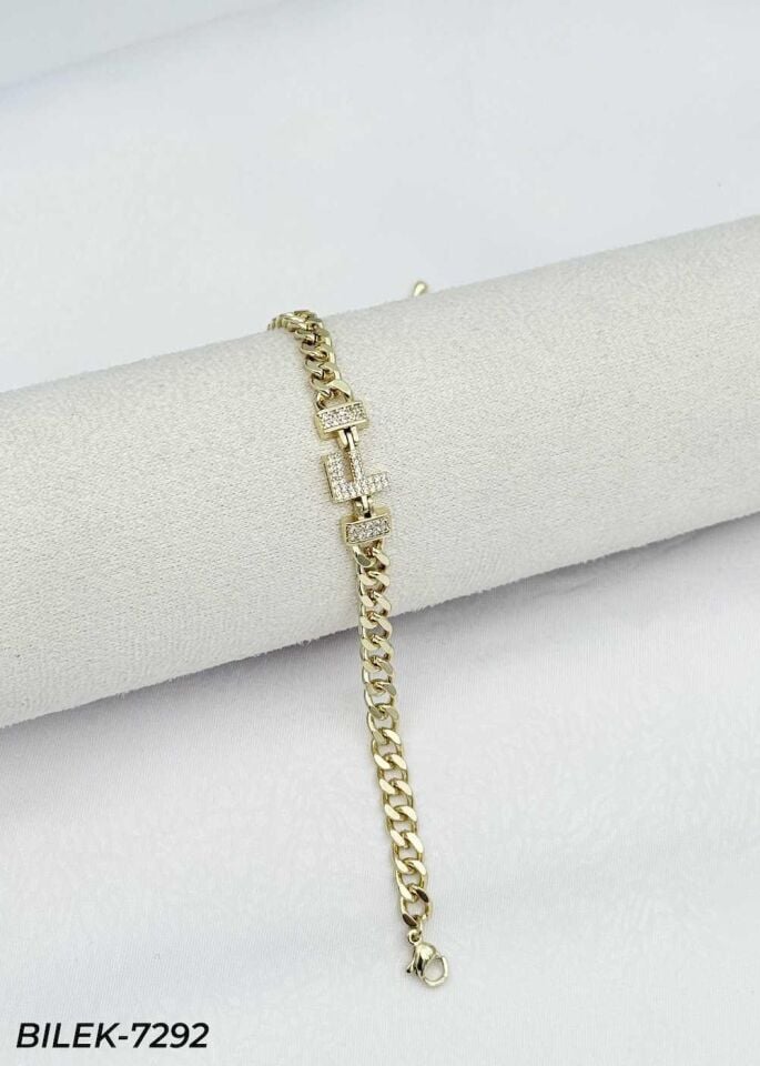 14K Kuyumcu Model Harf Bileklik // BILEK-7292