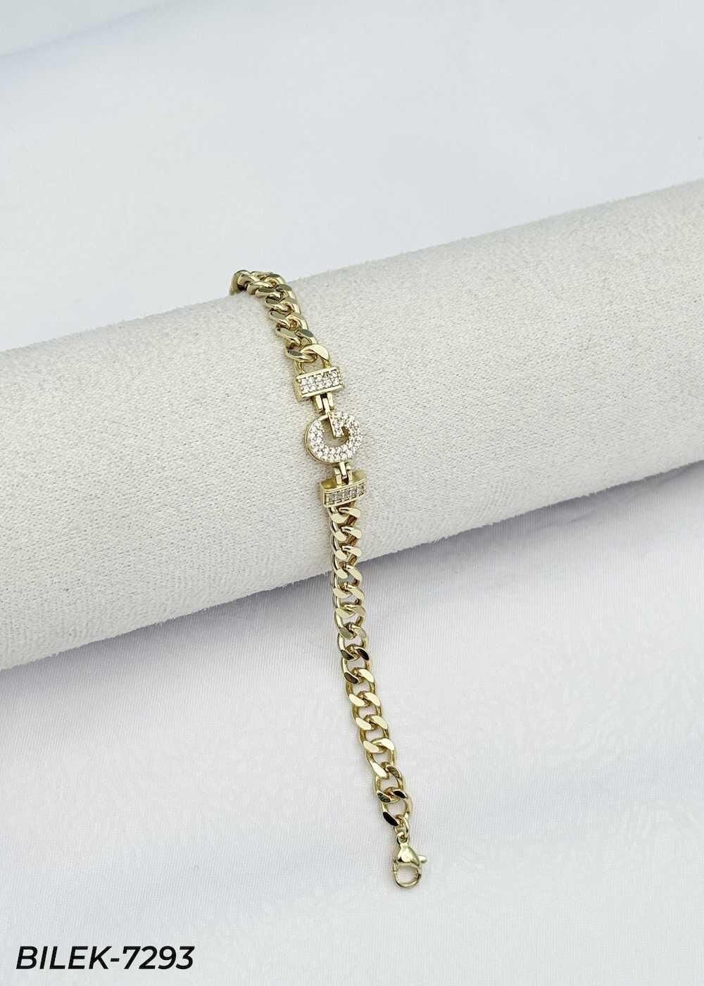 14K Kuyumcu Model Harf Bileklik // BILEK-7293