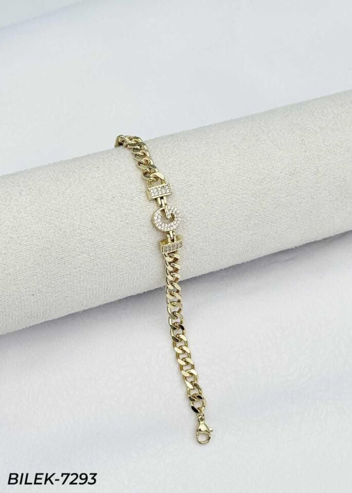 14K Kuyumcu Model Harf Bileklik // BILEK-7293