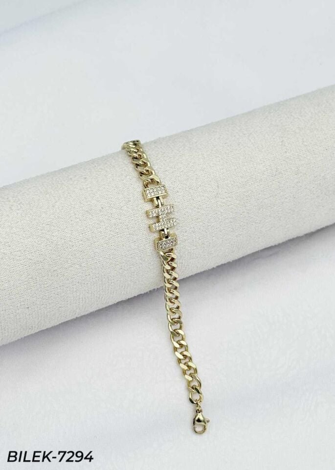 14K Kuyumcu Model Harf Bileklik // BILEK-7294