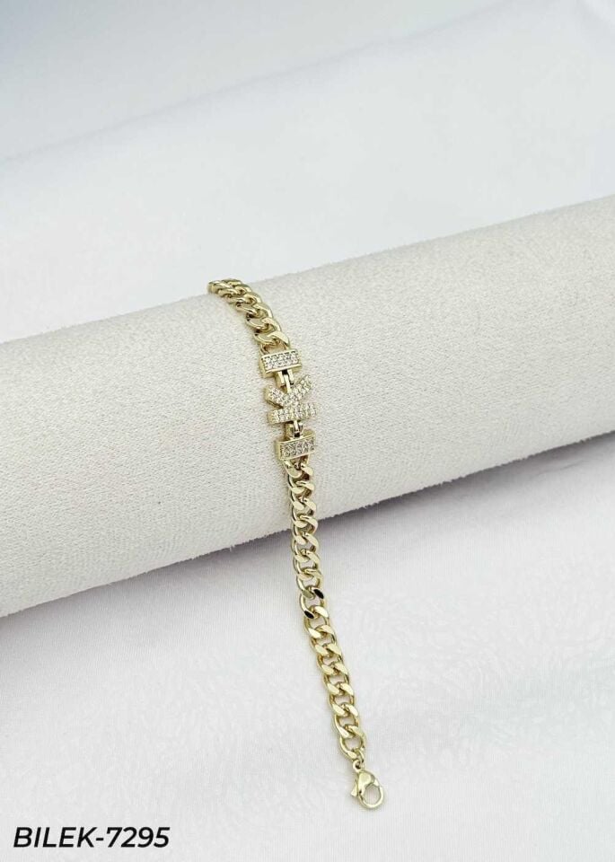 14K Kuyumcu Model Harf Bileklik // BILEK-7295