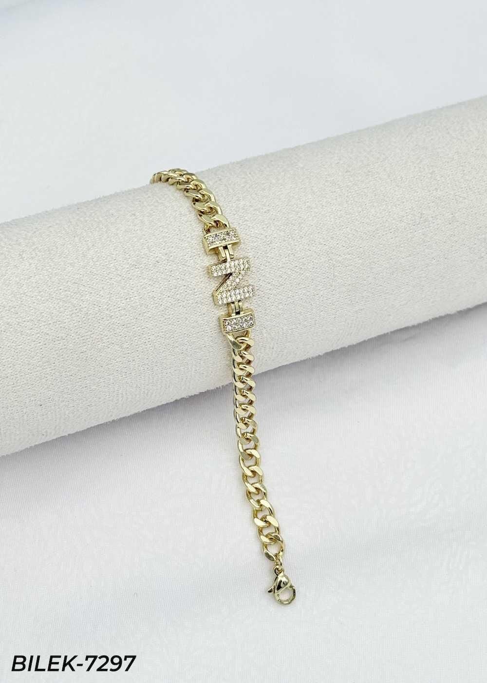 14K Kuyumcu Model Harf Bileklik // BILEK-7297