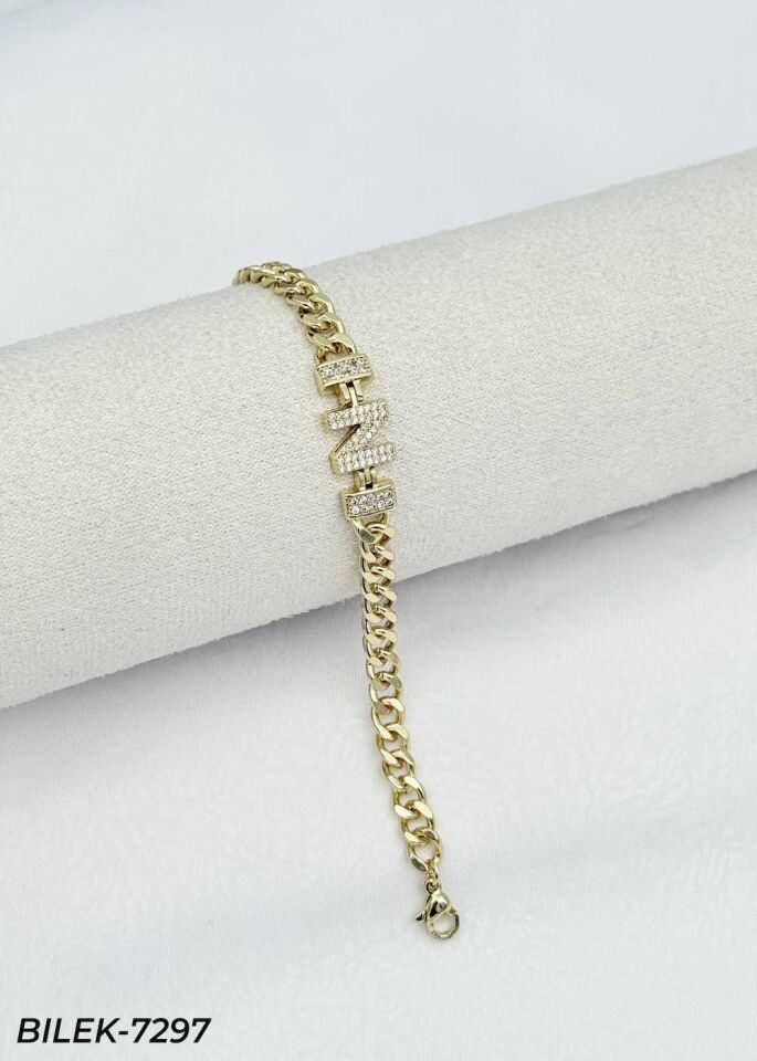 14K Kuyumcu Model Harf Bileklik // BILEK-7297