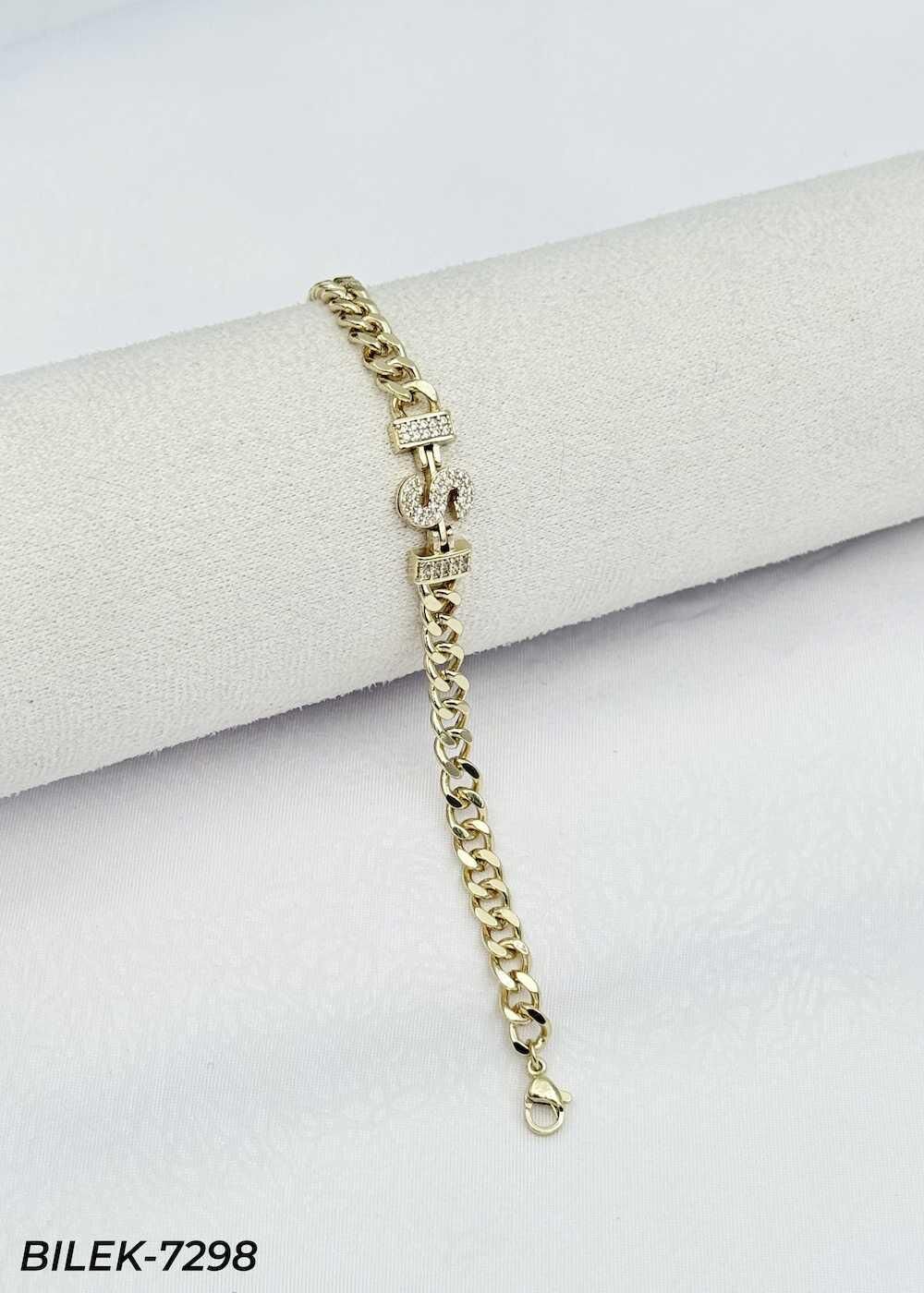 14K Kuyumcu Model Harf Bileklik // BILEK-7298