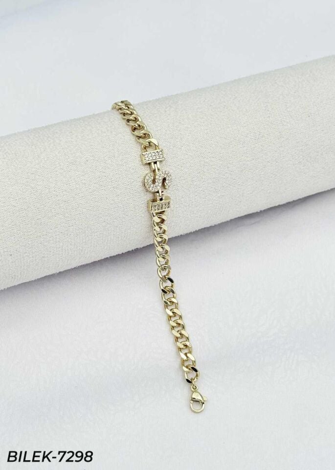 14K Kuyumcu Model Harf Bileklik // BILEK-7298