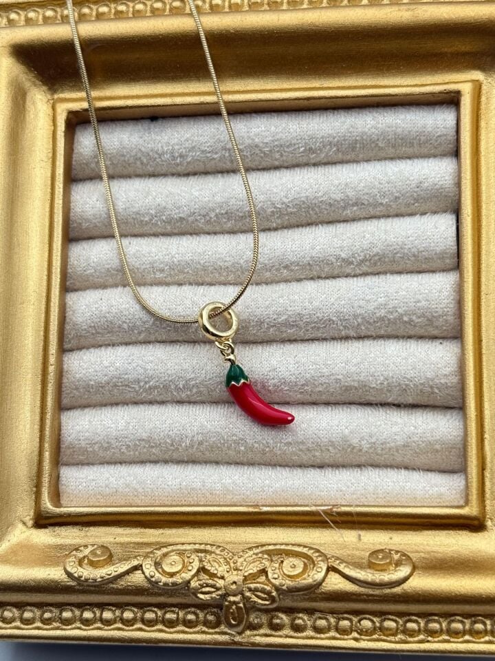 Çelik Biber Kolye 45cm // KOLYE-5774